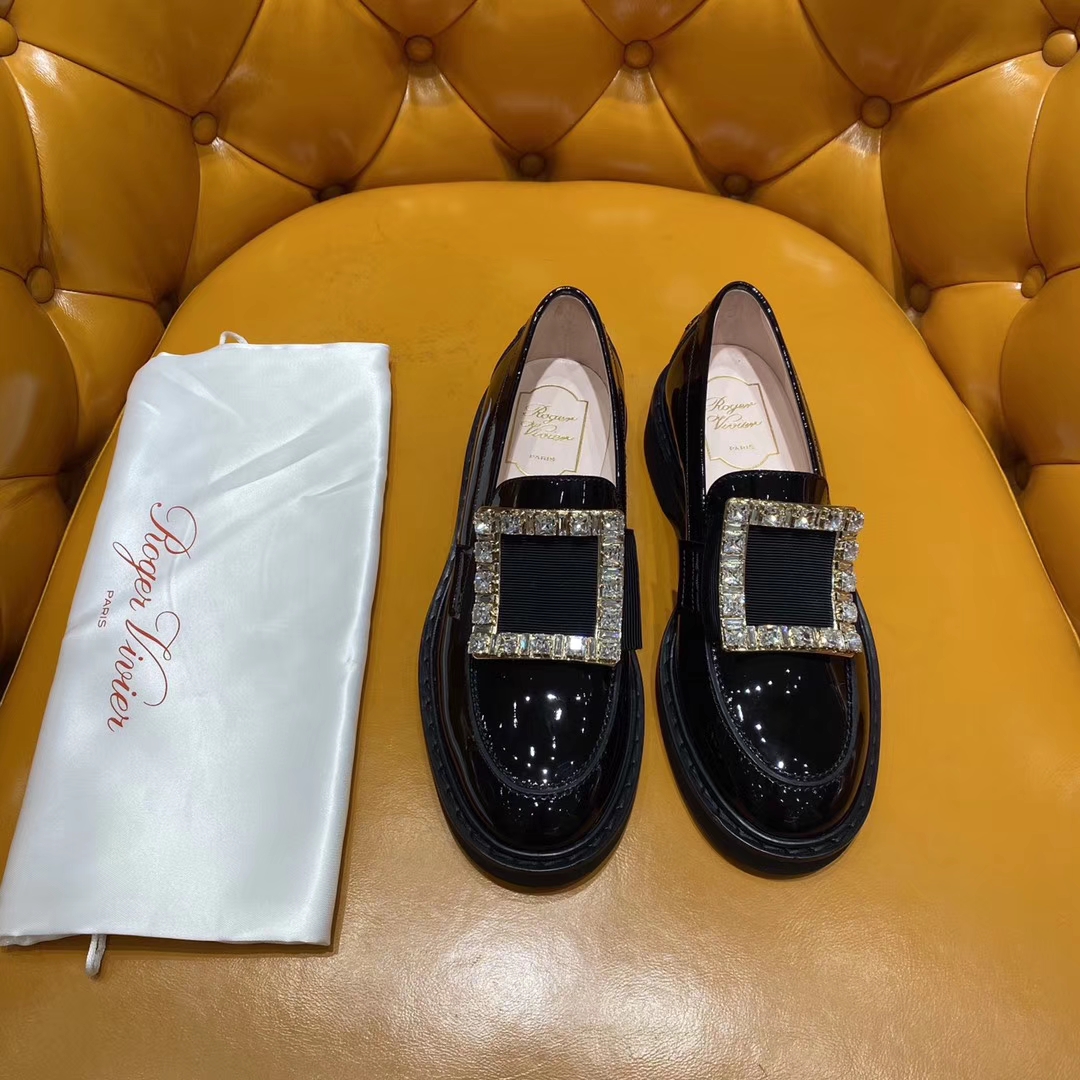 Roger Vivier Viv' Rangers Strass Buckle Loafers