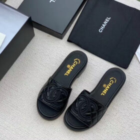Chanel Mules Lambskin Black