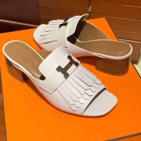 Hermes Alma Sandal Blanc Hermes Alma Sandal Blanc