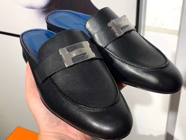 Hermes Trocadero Mule Noir Hermes Trocadero Mule Noir