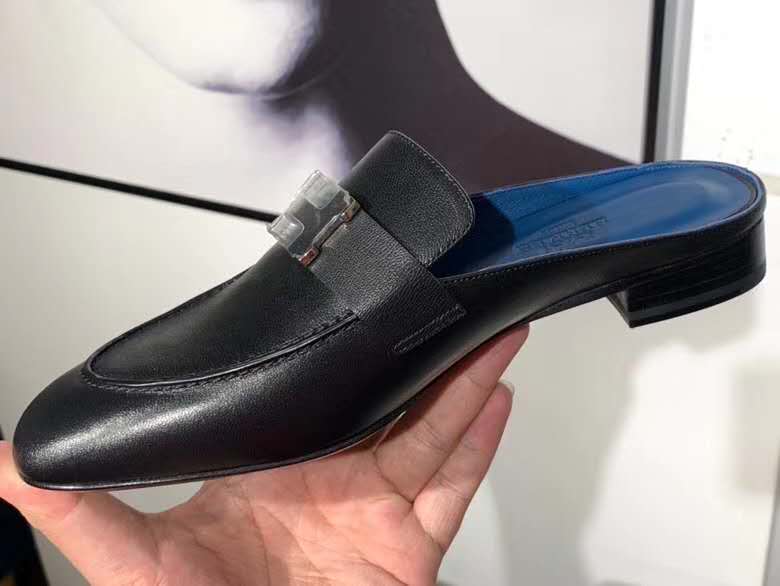 Hermes Trocadero Mule Noir Hermes Trocadero Mule Noir