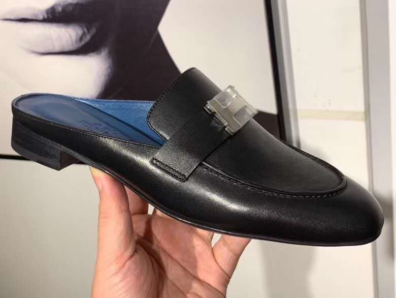 Hermes Trocadero Mule Noir Hermes Trocadero Mule Noir
