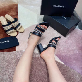 Chanel Mules Heels Black