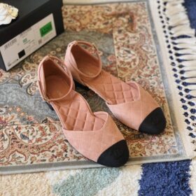 Chanel Mary Janes Suede Calfskin & Grosgrain