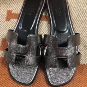 Hermes Oran Epsom Silver Metallic Hermes Oran Epsom Silver Metallic