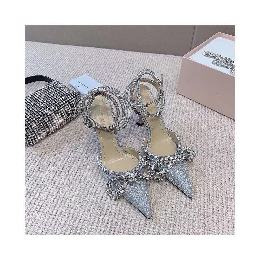 Mach & Mach Double Bow Silk Satin Pump