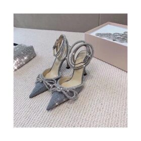 Mach & Mach Double Bow Silk Satin Pump