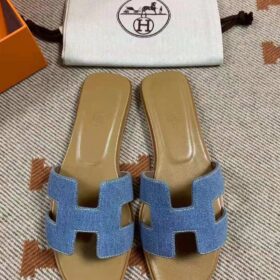 Hermes Oran Denim Calfskin Hermes Oran Denim Calfskin