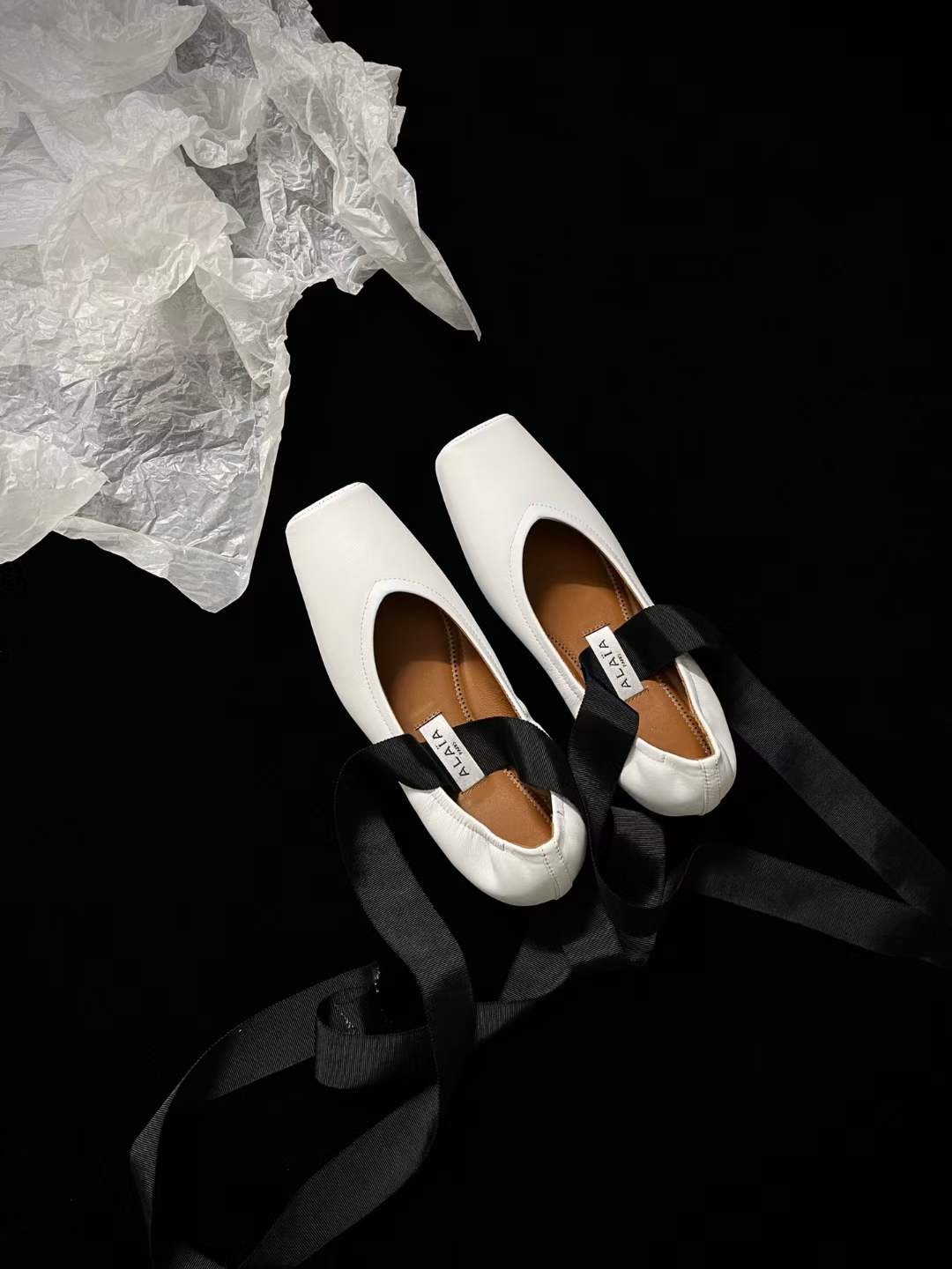 Alaia Leather Ballerina Flats