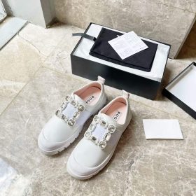 RV Walky Viv' Strass Buckle Sneakers In Leather