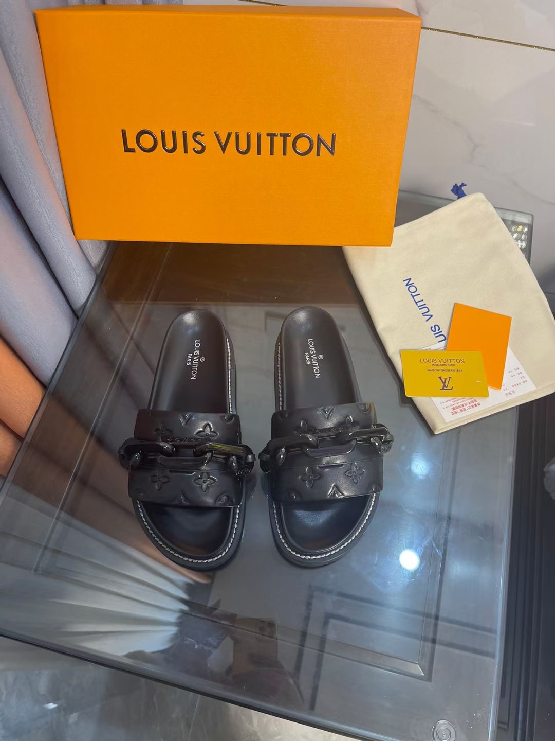 LV Sunset Flat Comfort Mule