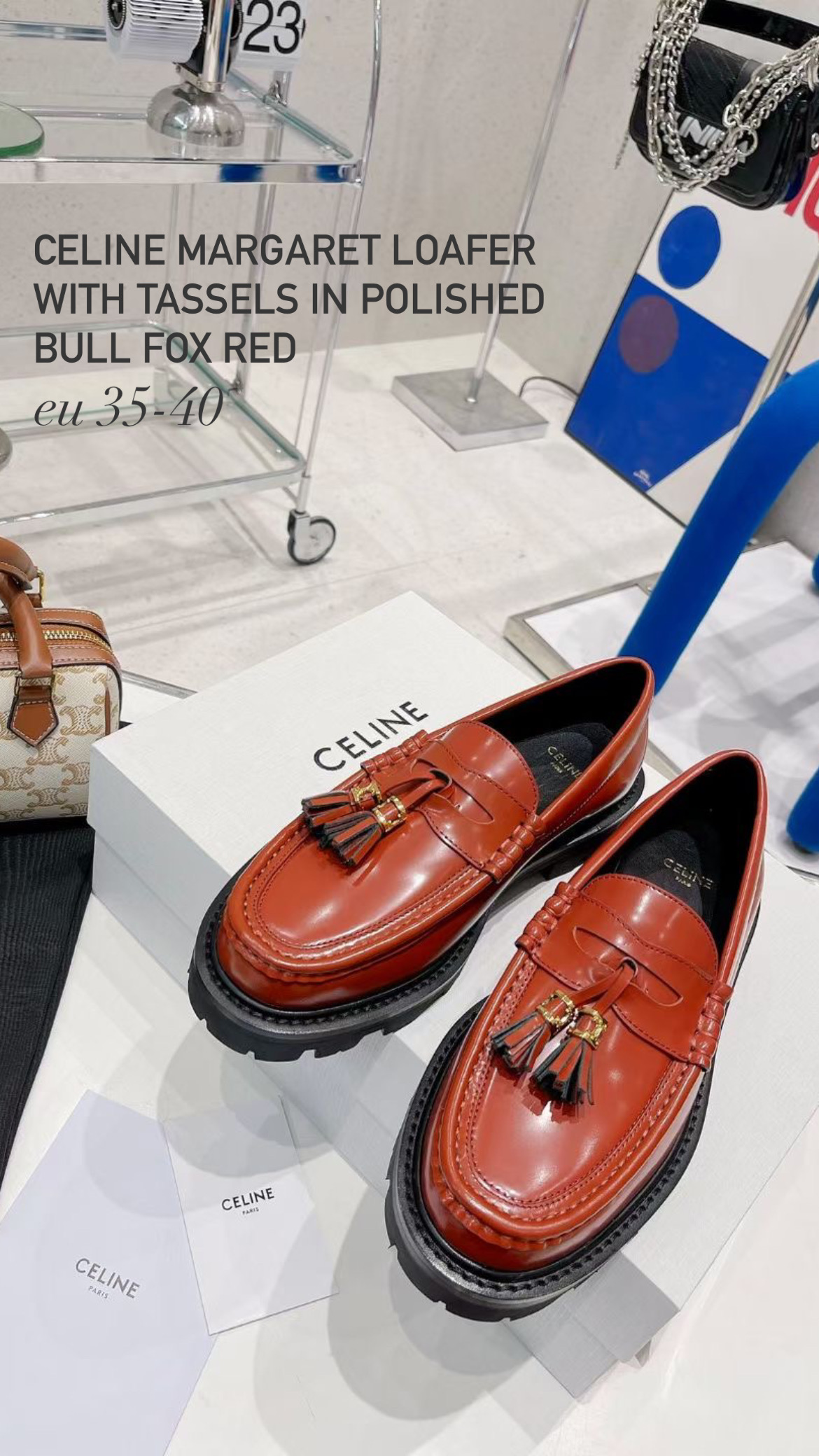 Celine Margaret Loafer With Tassels Celine Margaret Loafer With Tassels
