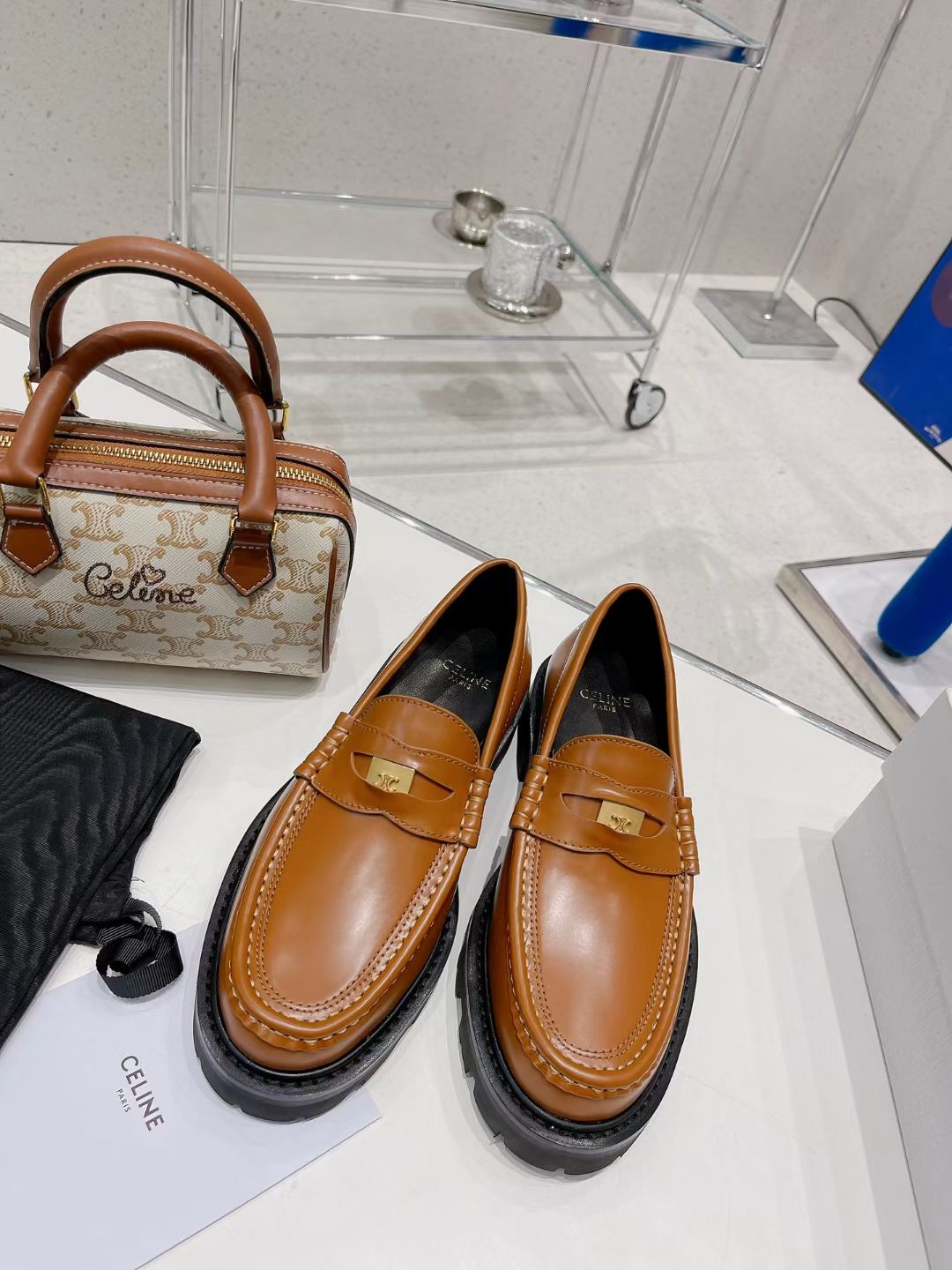 Celine Margaret Penny Chunky Loafer