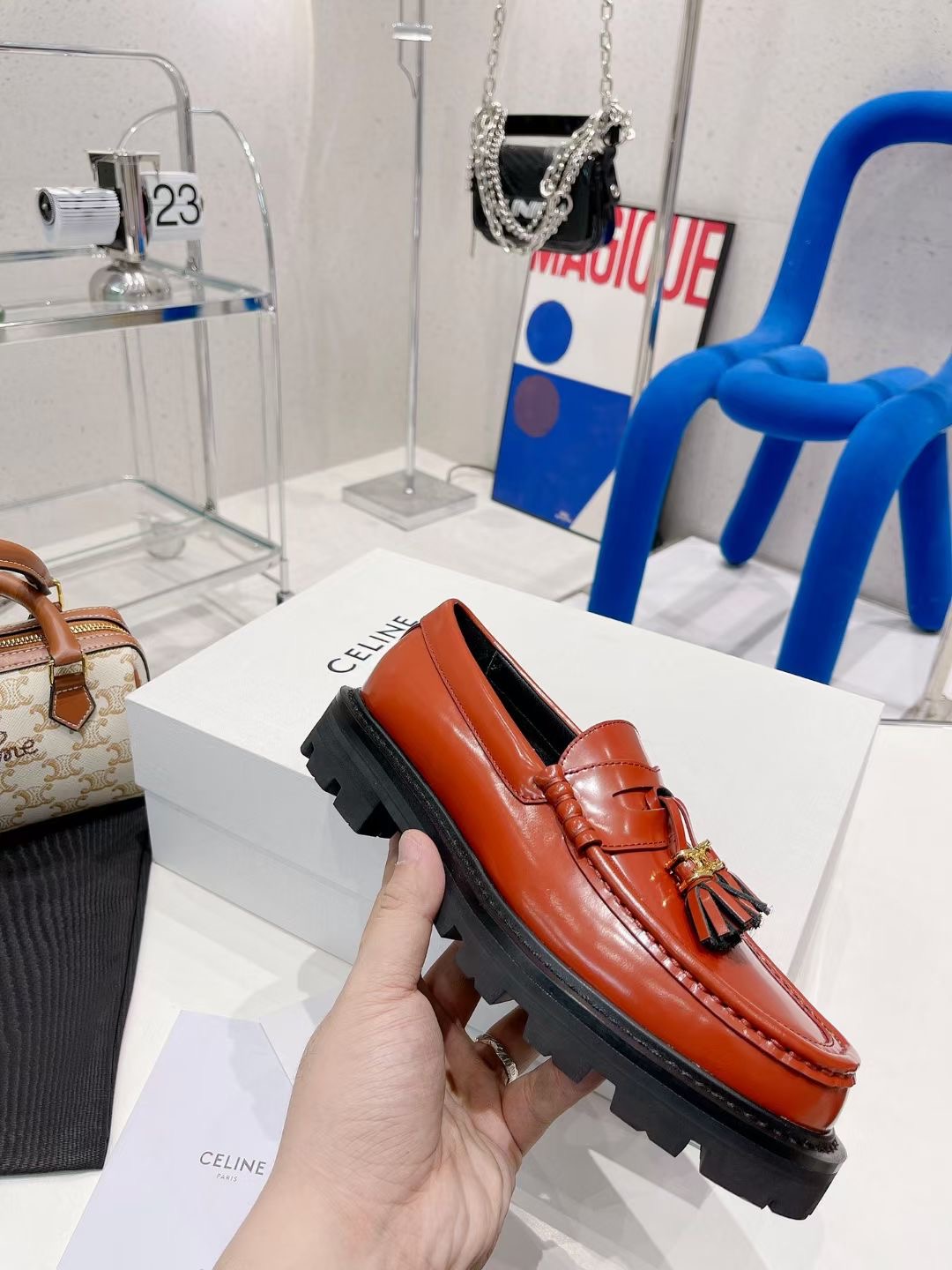 Celine Margaret Loafer With Tassels Celine Margaret Loafer With Tassels