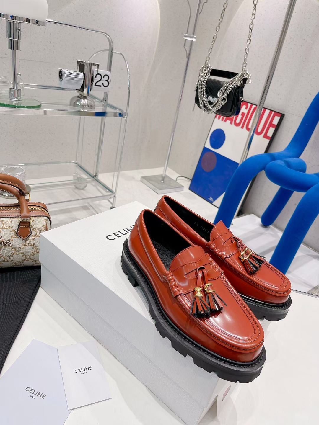 Celine Margaret Loafer With Tassels Celine Margaret Loafer With Tassels