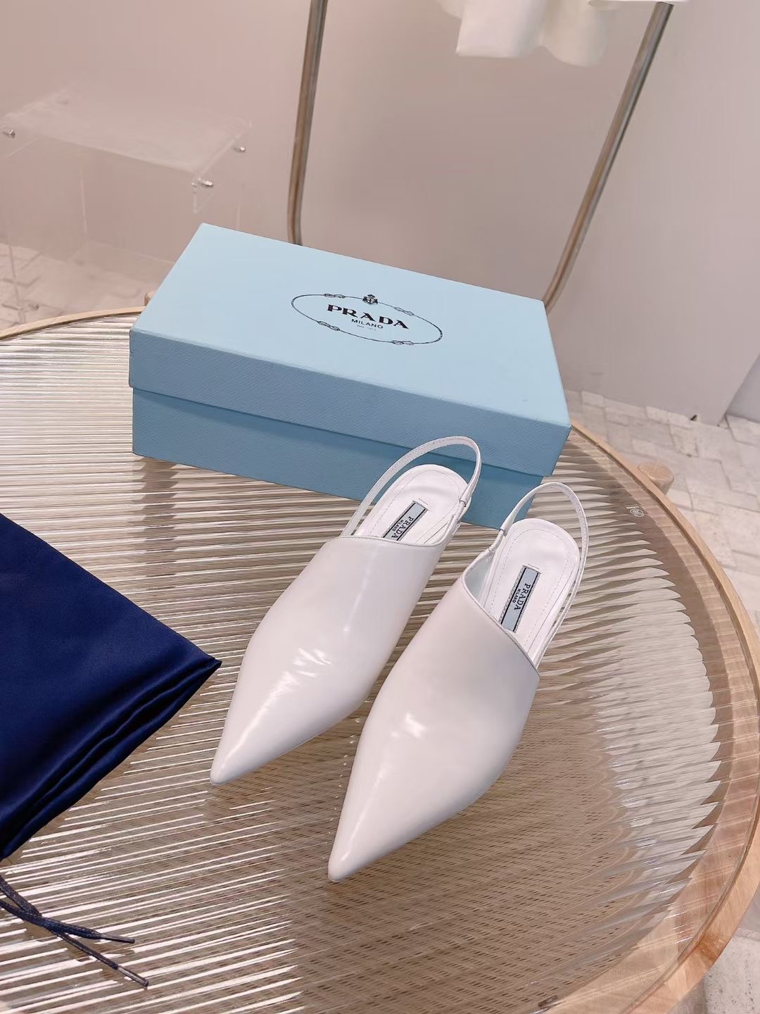 Prada Leather Slingback Pumps