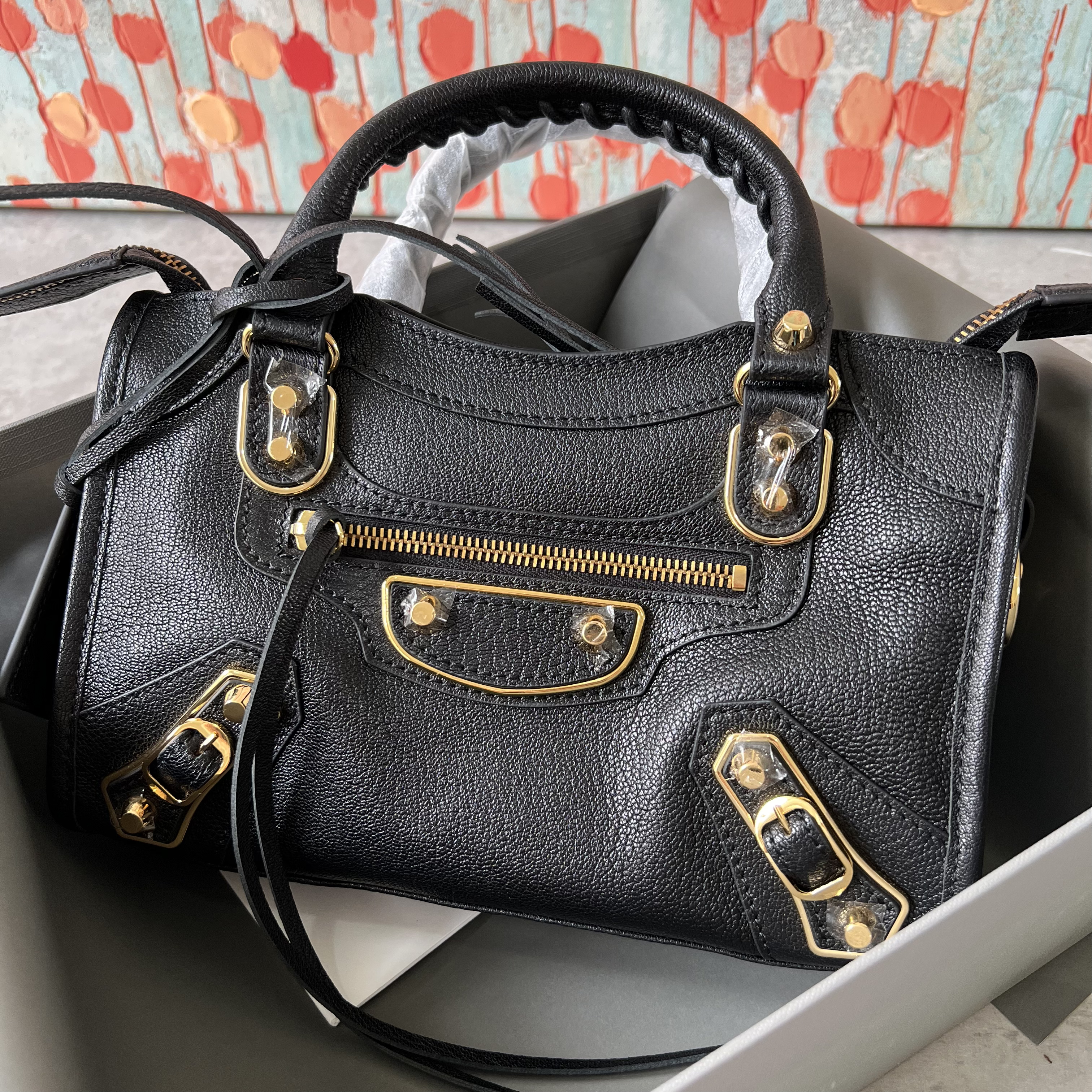 Balenciaga-Metallic-City-Mini