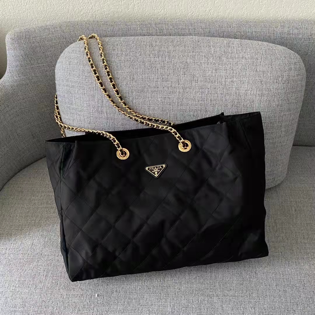 Prada Quilted Nylon Chain Shoulder Bag