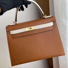 Hermès HSS Kelly 28 Epsom Gold x Nata GHW Hermès HSS Kelly 28 Epsom Gold x Nata GHW