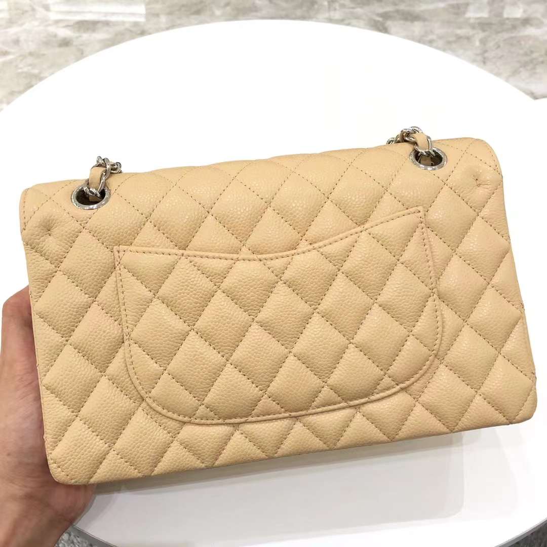 Chanel Classic Double Flap Medium Caviar Beige Chanel Classic Double Flap Medium Caviar Beige
