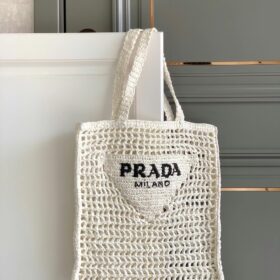 Prada Raffia Tote Bag