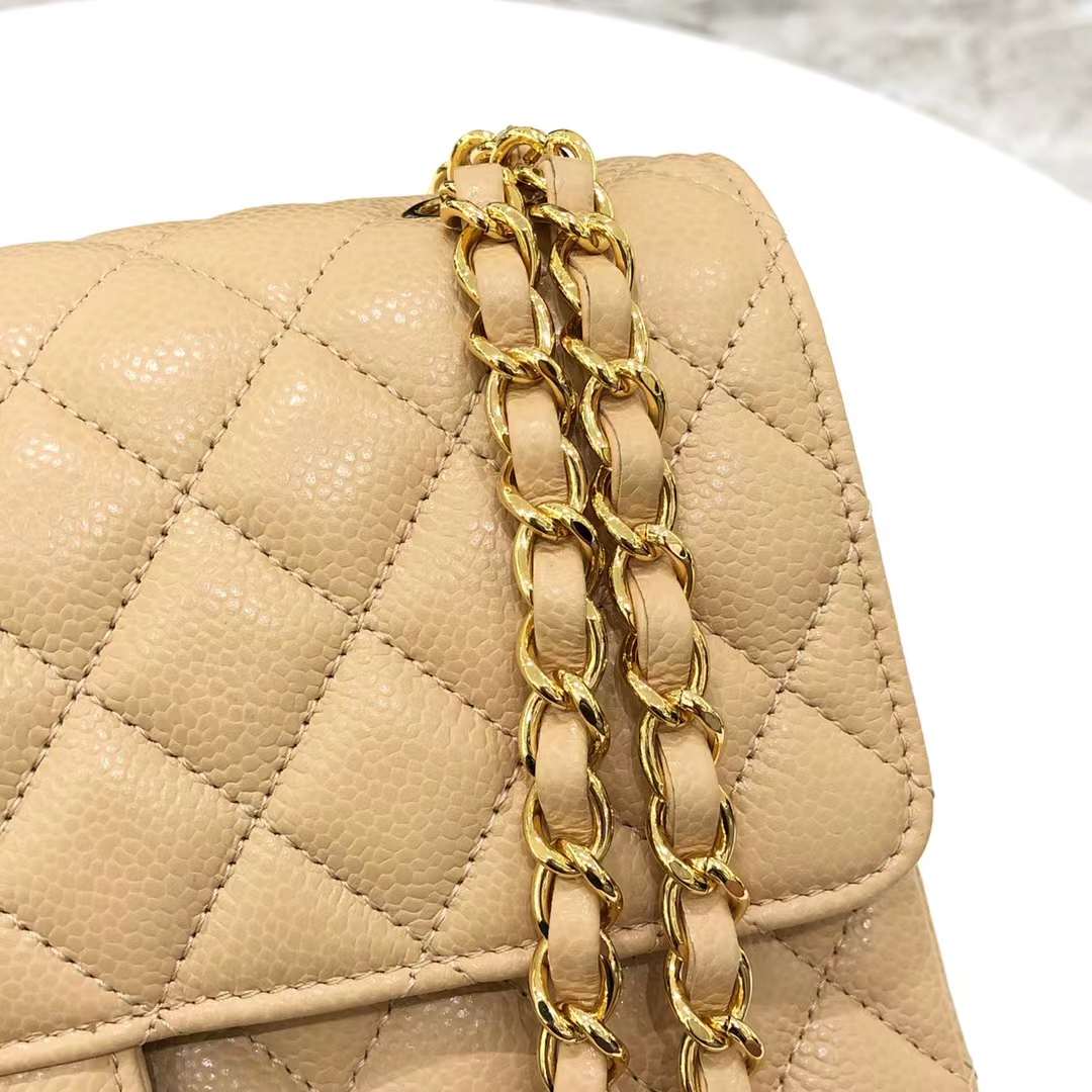 Chanel Classic Double Flap Medium Caviar Beige Chanel Classic Double Flap Medium Caviar Beige