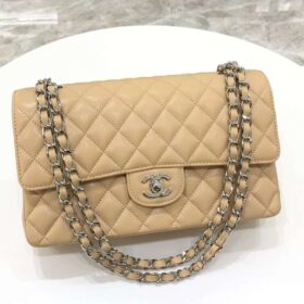 Chanel Classic Double Flap Medium Caviar Beige