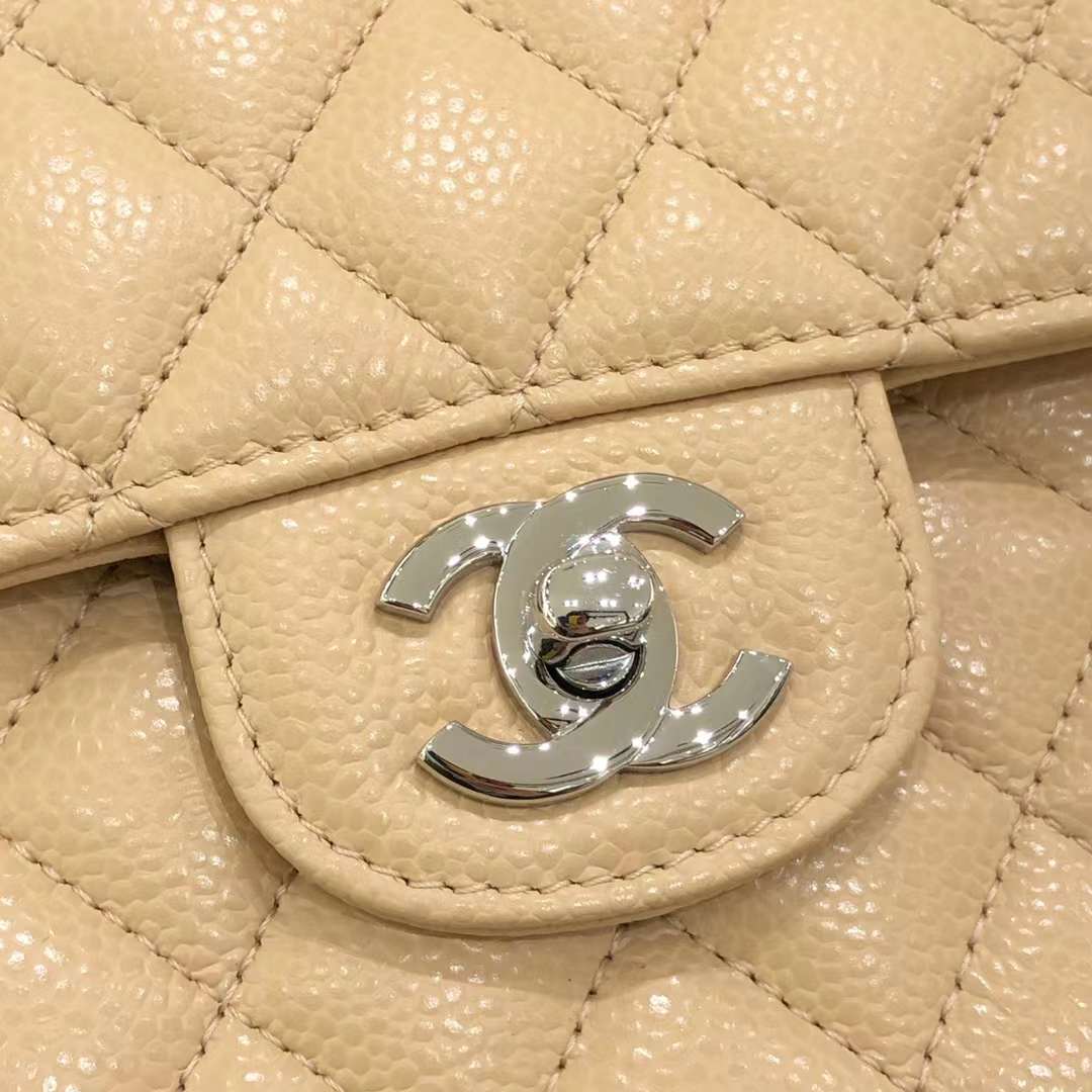 Chanel Classic Double Flap Medium Caviar Beige Chanel Classic Double Flap Medium Caviar Beige