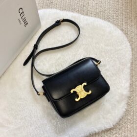 Celine Teen Triomphe Bag In Shiny Calfskin