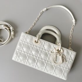 Dior Lady D-Joy Medium Rose Des Vents Cannage Calfskin with Diamond Motif