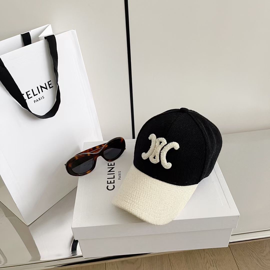 Celine Wool Triomphe Baseball Cap