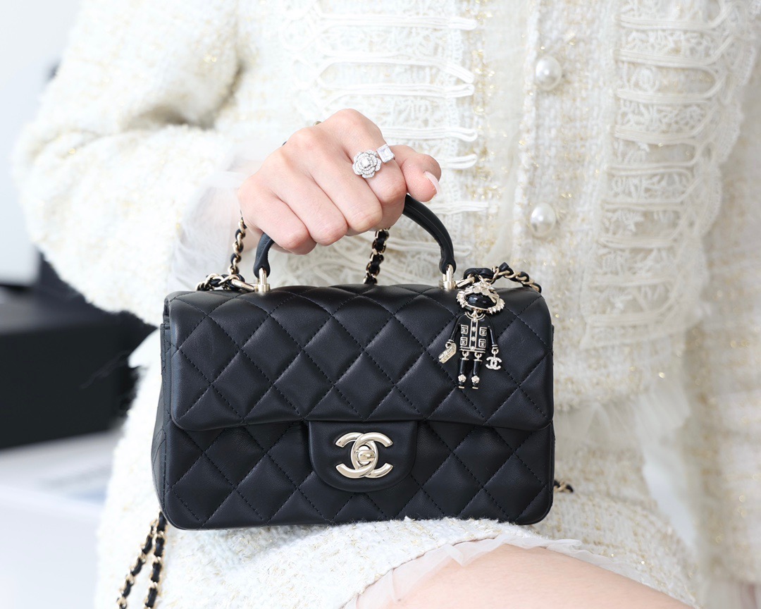 Chanel Mini Flap Bag With Top Handle
