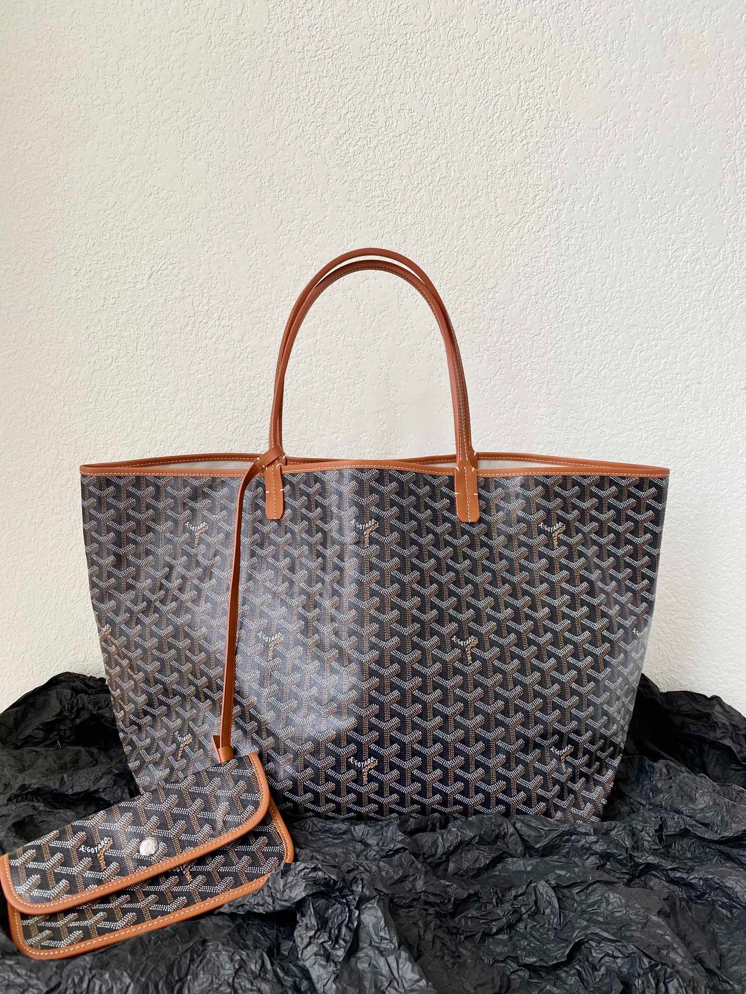 Goyard St Louis GM Black Tan