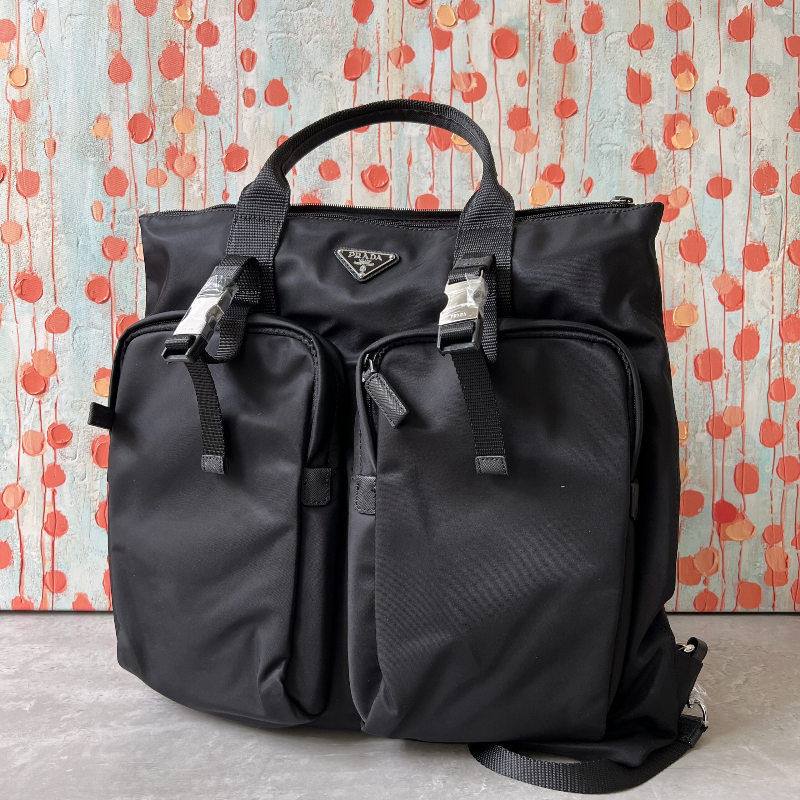 Prada Re-Nylon And Saffiano Leather Briefcase