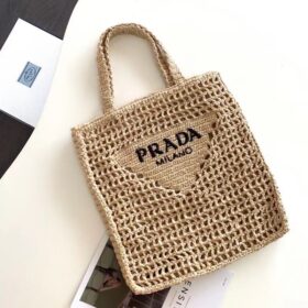 Prada Raffia Tote Bag