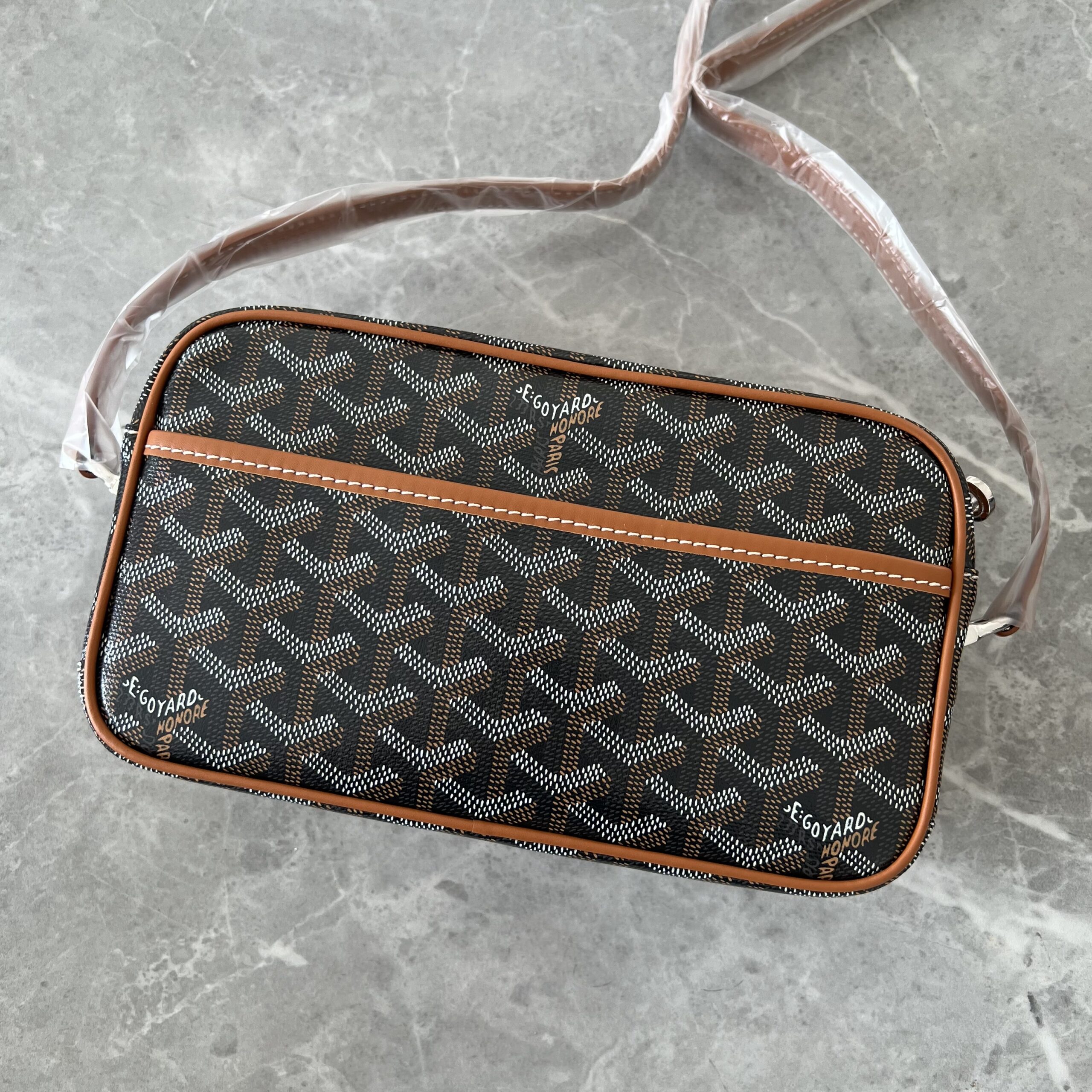 Goyard Camera Bag Black Tan Goyard Camera Bag Black Tan