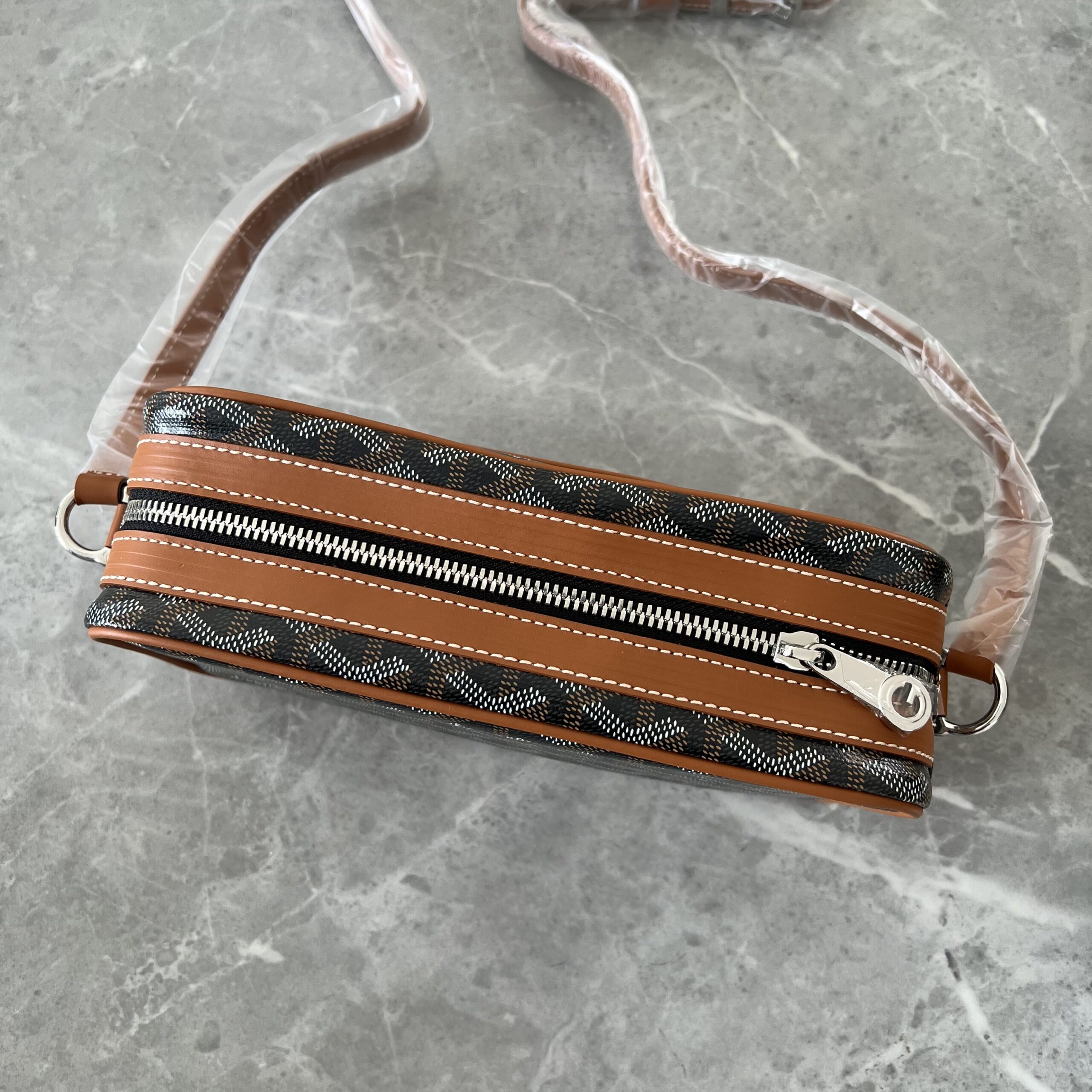 Goyard Camera Bag Black Tan Goyard Camera Bag Black Tan