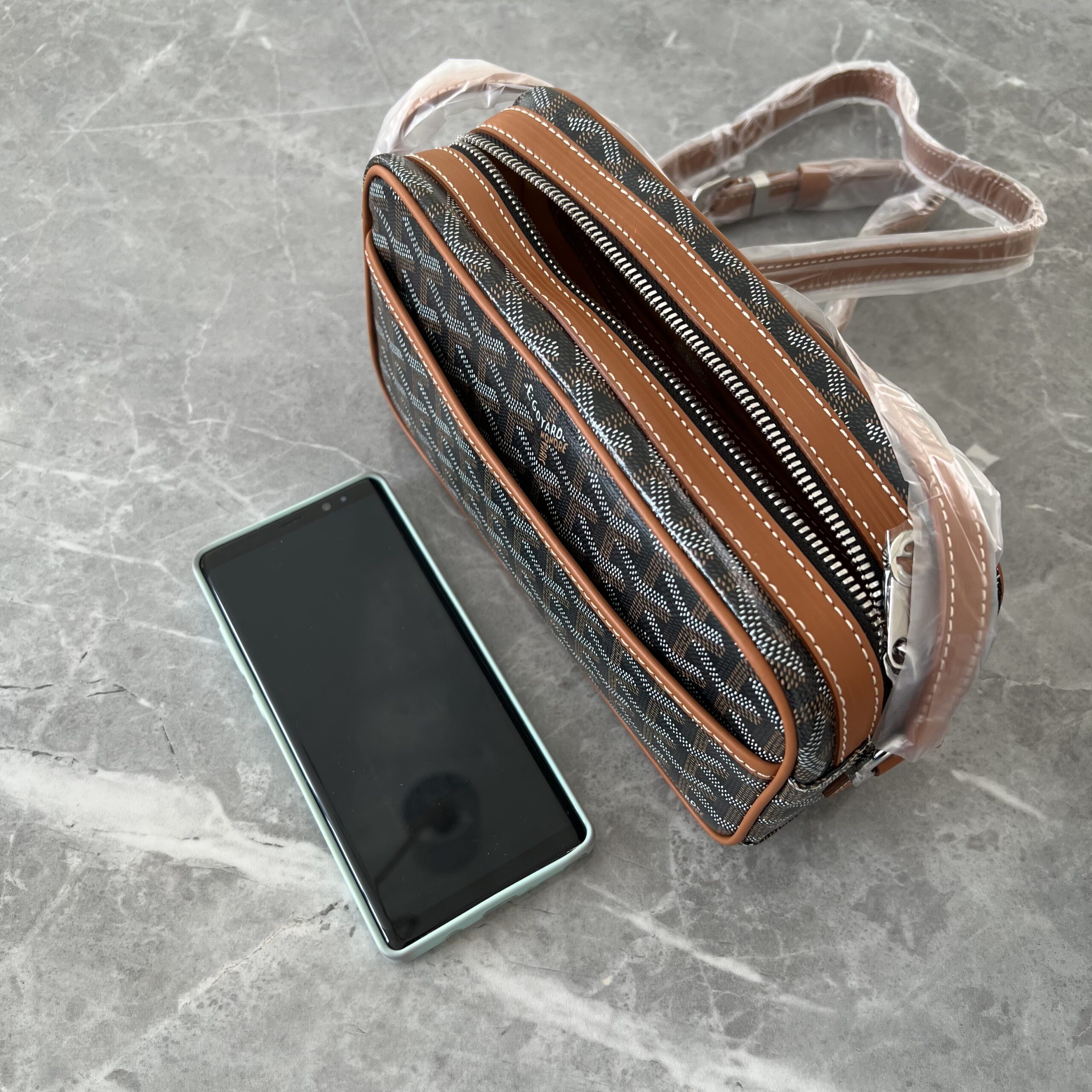 Goyard Camera Bag Black Tan Goyard Camera Bag Black Tan