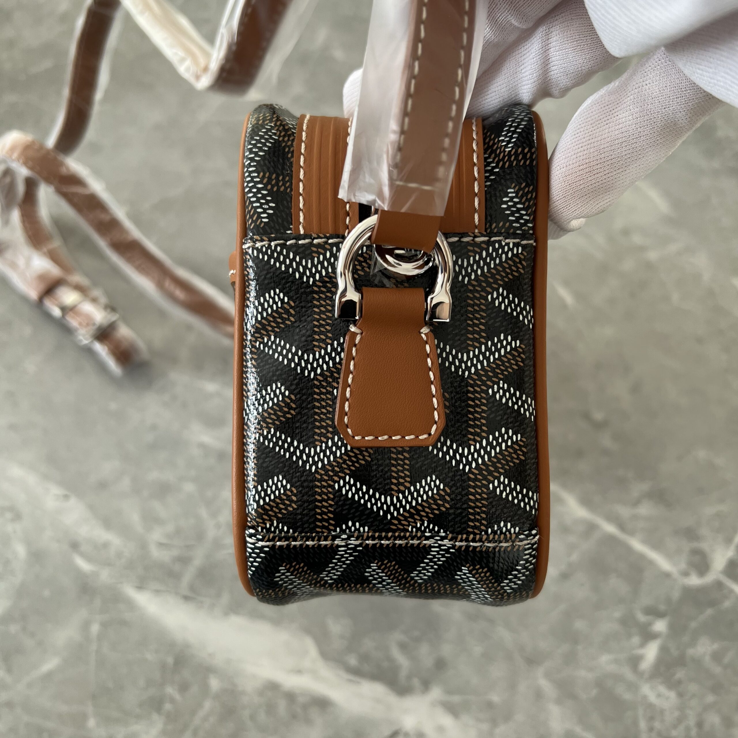 Goyard Camera Bag Black Tan Goyard Camera Bag Black Tan