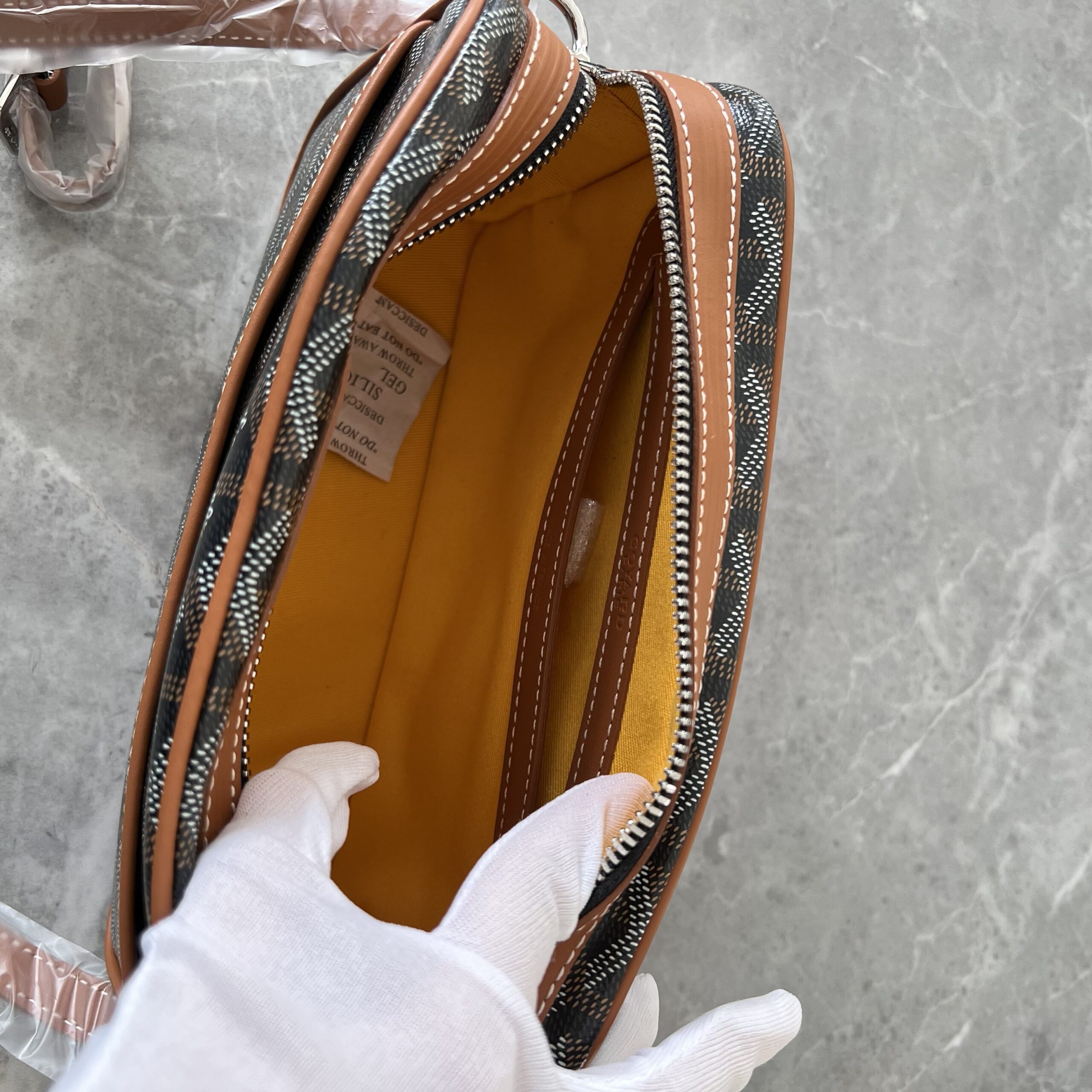 Goyard Camera Bag Black Tan Goyard Camera Bag Black Tan