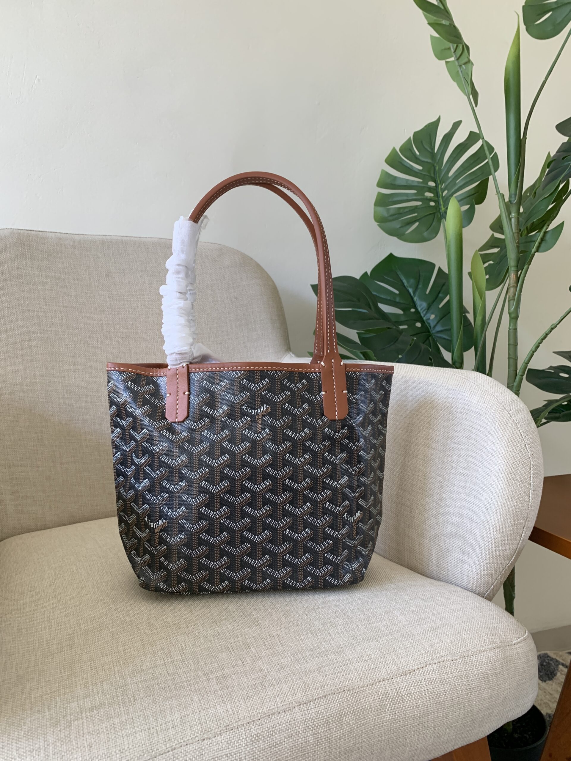 Goyard St. Louis Mini Black Tan