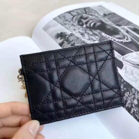 Lady Dior Lambskin Card Holder