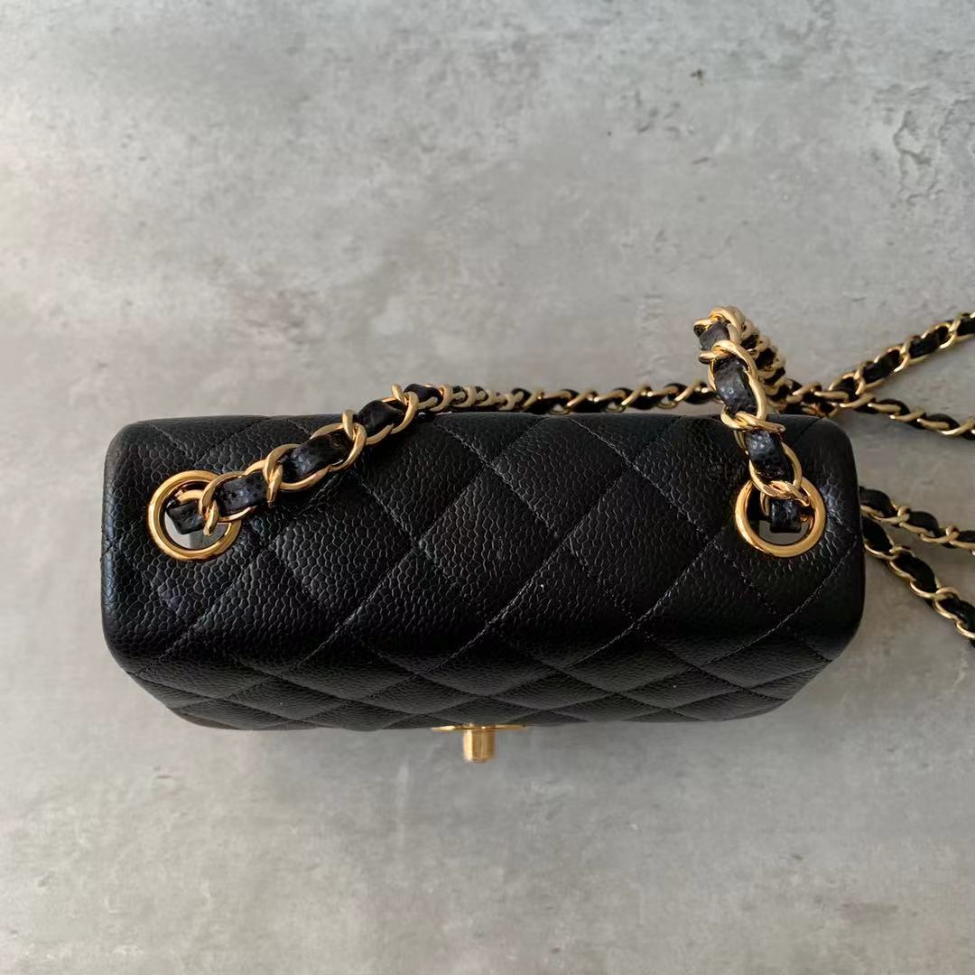 Chanel Classic Flap Caviar Mini Square GHW Chanel Classic Flap Caviar Mini Square GHW