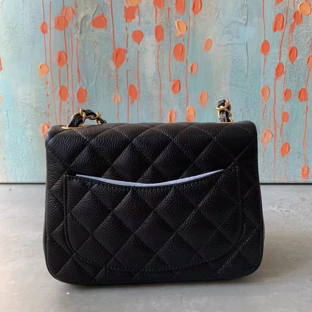 Chanel Classic Flap Caviar Mini Square GHW Chanel Classic Flap Caviar Mini Square GHW