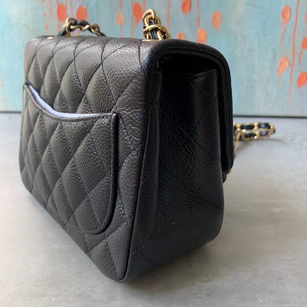 Chanel Classic Flap Caviar Mini Square GHW Chanel Classic Flap Caviar Mini Square GHW