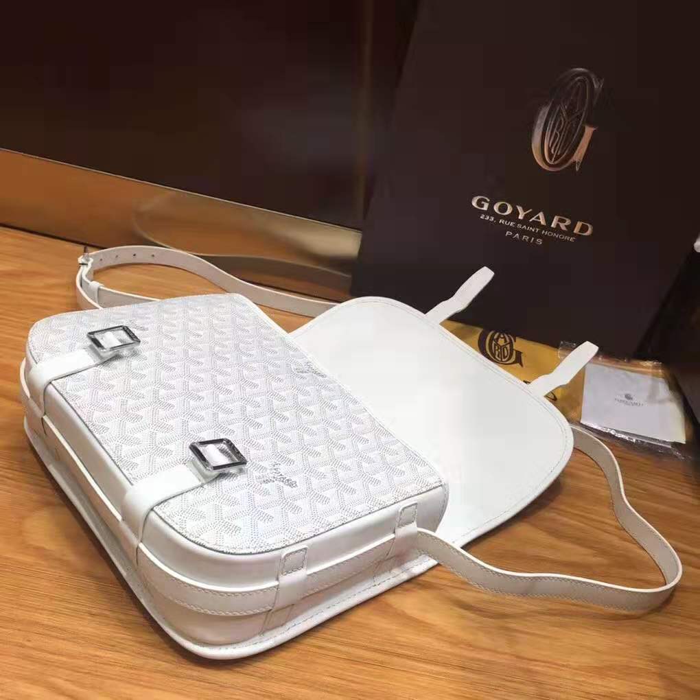 Goyard Belvedere Messenger MM White Goyard Belvedere Messenger MM White