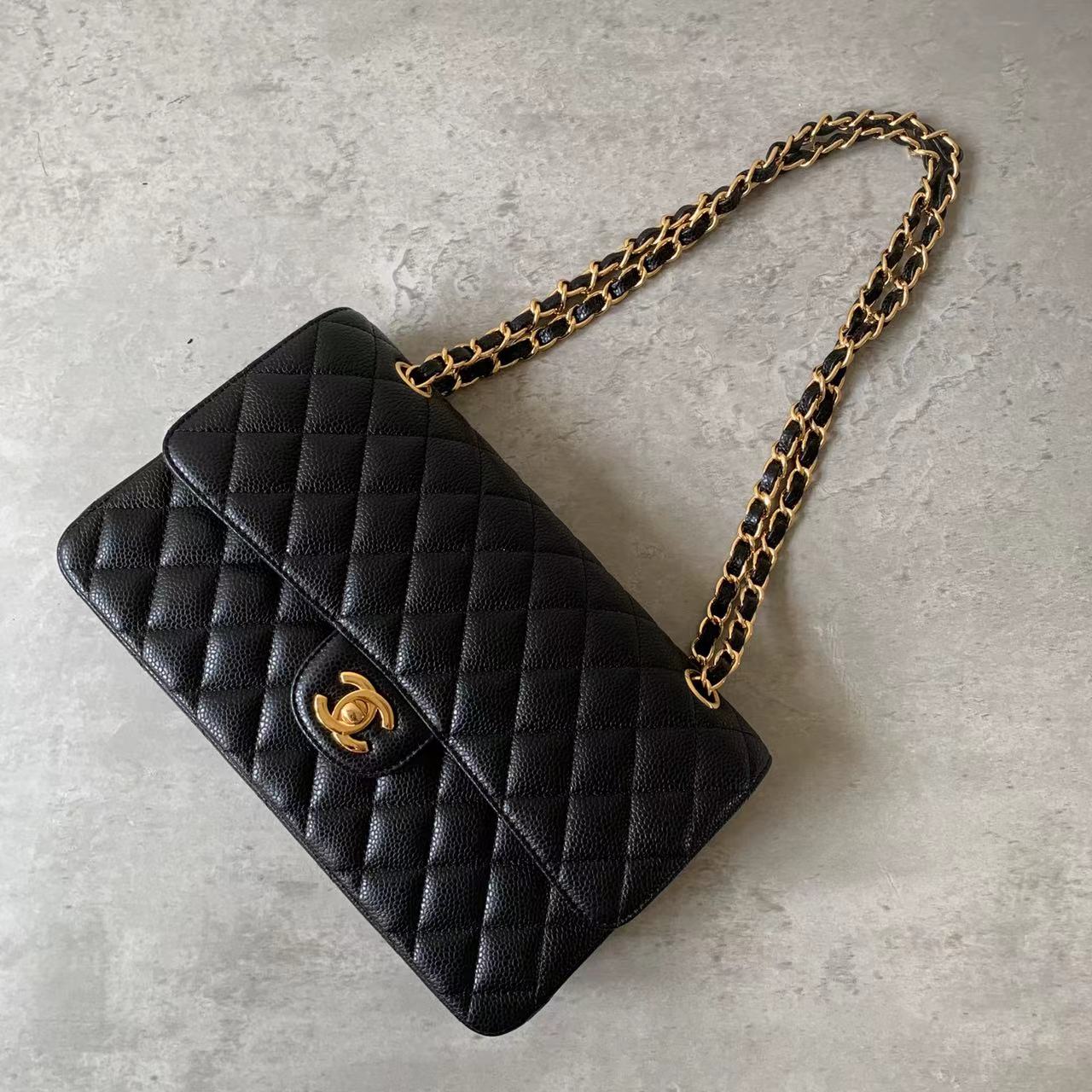 Chanel Classic Double Flap Medium Caviar Black