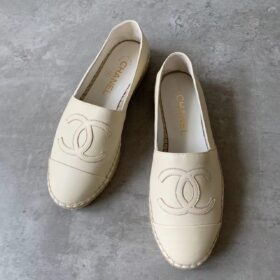 Chanel Espadrilles Lambskin White Ivory