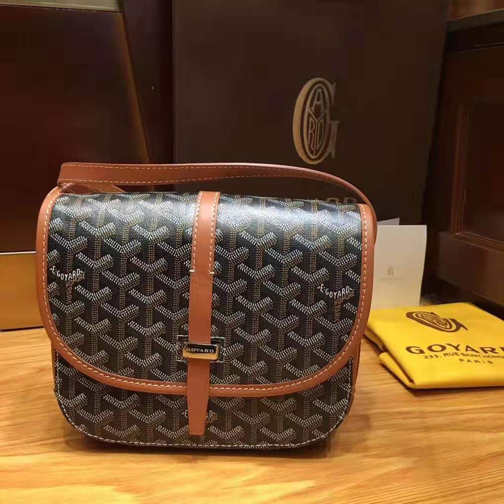 Goyard Belvedere Messenger 2 PM Black Tan