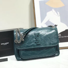 Saint Laurent Niki Medium Vintage Leather Green